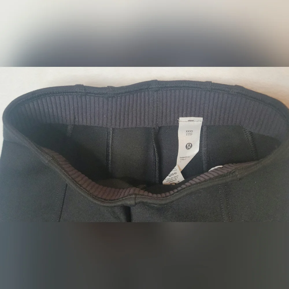 NWT Lululemon Stretch Knit High-Rise Pull-On Pant *Regular Women's Black Sz XXXS - Picture 12 of 16